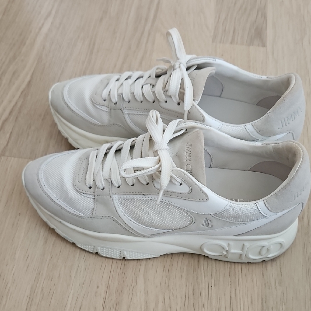 Jimmy Choo White Women's Sneakers Size 41 - Picture 3 of 7